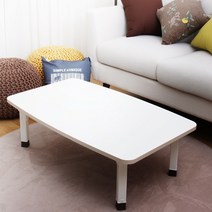 민스퍼니처 1200x600 4단높이조절 접이식테이블 접이식상 밥상 거실테이블 접이식밥상, 기본형다리 화이트:1200X600