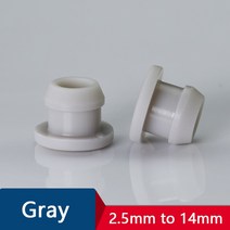 블랙/그레이/클리어/화이트 실리콘 고무 스냅 온 홀 플러그 10 개 2.5mm ~ 14mm 블랭킹 엔드 캡 씰 스토퍼, 04 Gray_24 14mm