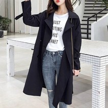[제이포티] 여성 바바리 트렌치 코트 하프 힢기장 기본 더블 자켓 M902BY215