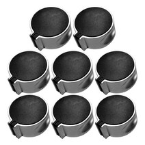 8 PC 가스 스토브 노브 8mm 밥솥 제어 스위치 범위 오븐 노브 cooktop burner 노브 주방 교체 액세서리, 하나, 블랙 & 실버