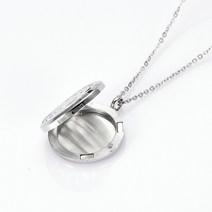 행운 IJP0070 스타 천국 스테인레스 스틸 에센셜 오일 디퓨저 로켓 아로마 테라피 보석 에어 목걸이 12 리필 패드