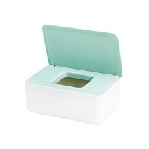 물티슈 케이스 보관함 커버 마스크 디스펜서 정리함 파우치 수분 보존 5color 소형 대형, 민트화이트 (소형)