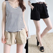 하늘바라기 여성용 다미 코튼 밴딩 3부 팬츠