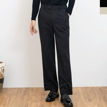 데일리룩 남자 세미 와이드 뒷밴딩 슬랙스 웜팬츠 남성바지 방한코디 겨울남친룩 추위패션 기모안감