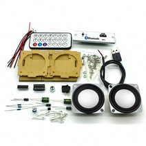 휴대용스피커 DIY 블루투스 호환 스피커 키트 전자 납땜 훈련 용접 교육 사용 설명서 포함, [01] Black