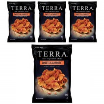 테라칩스 리얼 베지터블 칩 스위트 & 캐럿 노 솔트 애디드 글루텐 프리, 170g, 4개