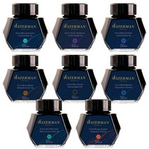 워터맨 병잉크 50ml 고급펜 만년필 잉크 고급필기구, SERENITY BLUE