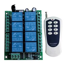 스마트 다중 DC 12V 8 채널 무선 릴레이 RF 원격 제어 스위치 수신기 모듈 컨트롤러 315/433MHz, 03 파란_02 24V_01 315MHZ