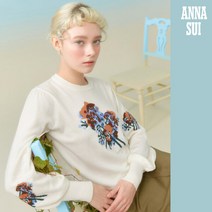 [런칭가 129000원] [익스클루시브라인] 안나수이 PEARL Collection 실크캐시 블렌디드 플라워 니트