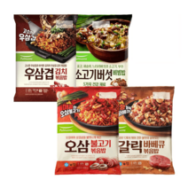풀무원 볶음밥 갈릭바베큐1봉+오삼불고기1봉+우삼겹김치1봉+소고기버섯비빔밥1봉, 우삼겹김치 볶음밥 420gx2봉_갈릭바베큐 볶음밥 42