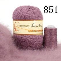 자이언트얀 밍크 캐시미어 혼합 원사 50g 20g 긴 머리 손 스레드 크로 셰 카디건 스카프 Sof, [27] 851