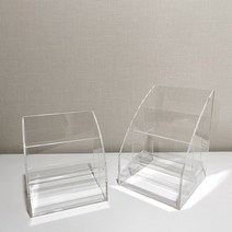 국내산 투명아크릴 계단식진열장, 2단