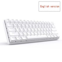 컴퓨터키보드 2023New-61Key 무선 블루투스 2.4Ghz 게이밍 기계식 키보드 2 모드 휴대폰 태블릿 노트북 레, 한개옵션2, 01 GK61 white US, 03 Red Switch