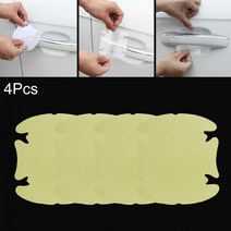 4 개/몫 9x8 cm 자동차 핸들 보호 필름 자동차 외부 투명 스티커 자동차 페인트 스크래치 가드에 적합, 보여진 바와 같이