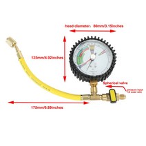 가스압력계 에어컨 질소 압력 게이지 레귤레이터 R134a R22 R407C R410A 용 냉매 자동차 테스터 HVAC 시스템 테스트 도구