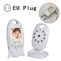 관찰카메라 비디오 베이비 모니터 카메라 VB601 무선 시터 2 웨이 토크 나이트 비전 IR LED 온도 Babi Nanny 8 자장가, [01] EU Plug