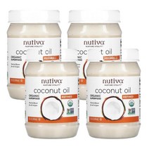 Nutiva Coconut Oil Refined 누티바 정제 코코넛 오일 444ml 4팩