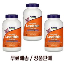 (3팩) NOW 나우푸드 레시틴 LECITHIN 1200mg 200정