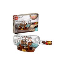 레고 LEGO Ideas 병 속의 배 92177 Expert Building Kit Snap Together 모형 배 소장용 디스플레이 세트 및 성인용 장난감(962개) 다색