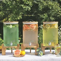 사계절 사용가능한 내열유리 음료디스펜서 5L 7.5L 10L, 베르세 음료디스펜서_10L
