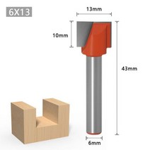6mm 생크 CNC 페이스 밀 라우터 비트 1 개바닥 라우터 청소 비트목공 엔드밀 커터 도구카바이드 커터목재용, 04 NO 4