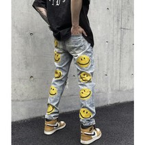 스마일 연청 진 팬츠 청바지 pants [스트릿 명품 편집샵 람스]