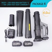제설장비 제설기 눈치우는기계 제설용송풍기 대포 브로워 송풍기 충전 블러워 눈송풍기 무선, 2배터리 4.0a, 유럽 ​​연합