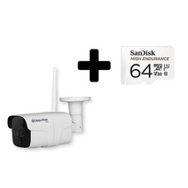 글로벌아이넷 로보뷰G 홈 IP 카메라 CCTV 3.6mm 200만화소 WHG64, 로보뷰G + 64GB SD카드