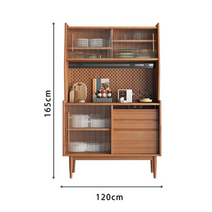 팬트리장 홈카페 부엌 수납장 발코니 키큰장 심플 원목 우드 찬장, 쌍문, 브라운 C타입