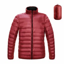 남성용 겨울 패커블 다운 코트 따뜻한 캐주얼 경량 패딩 재킷 야외 단열 여행 아웃도어 초록색 X-Small