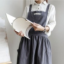 원피스 앞치마 최준카페 고사리 나물 어쩌다주부앞치마, A타입-다크그레이