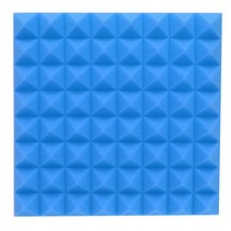 실내방음벽 가정용 아파트 방음벽 차음재 차음판 25x25x4cm 피라미드 방음 폼 어쿠스틱 사운드흡수 사운드 처리 흡수 웨지 타일 팩 스튜디오음악, 파란