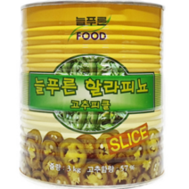 늘푸른 할라피뇨 고추피클 3kg 대용량, 6개