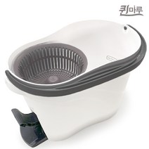 퀸마루 페달청소기-퀸 1P 파워회전밀대 학교 식당, 단품