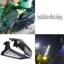 오토바이 부품 피돌이 pcx nmax 앤맥스 엔멕스 악세사리 yamaha nmax125 nmax155 nmax 125 155 2020 2021 장식용 커버 캡 쉘 패널 보호대, LED가 있는 전면 패널