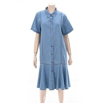 수스 GD01 카라넥 데님 롱 원피스 S212NOP751