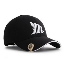 MQUM 남녀공용 오리진 스판샌드 골프모자 볼마커세트 케이스포장 GOLF, 블랙