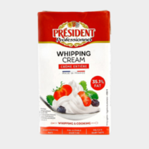 프레지던트 휘핑크림 조지방 35.1% 1L 동물성