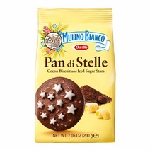 Mulino Bianco Pan Di Stelle 코코아 비스킷 슈가 스타 3팩 599.6g 20온스