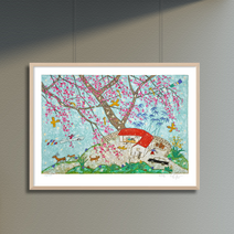 [그림닷컴] 제주생활의 중도 (150 Editions) Blue Sky 이왈종 판화, 그림만주문(액자X)