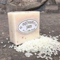 비누 세정제 여행비누 태국 쌀 우유 오리지널 핸드메이드 수제 미백 염소 미백용, 1.JAM 65g