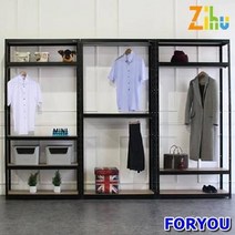 Foryou159 지후 스탠다드 선반 행거 3단 앵글 철제 조립식, 블랙
