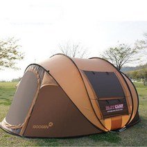 원터치쉘터 그늘막 라온팝 돔 대형 쉘터 idoogen fast camp caming tent pop up mega family tent 4-5 명, 갈색