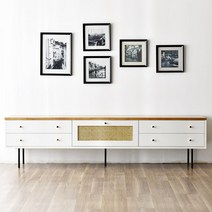 라탄 2000 원목 tv 거실장 ST03