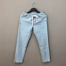 맨스토리 남자 베이직 스판 밴딩 크롭청바지 5079