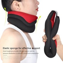 목 뒷목 뻐근 뭉침 지압기 마사지기 누워서 하는 안마기 베개 자세 사무실 헤드 지원 보호대 고정 브래킷, 푸른
