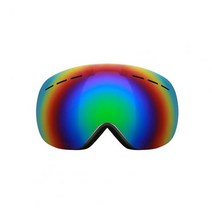 스노우 고글 세트 그레이트 스키 고글 눈 실명 방지 보호 유연한 안개 방지 스노우 스키 고글, 흰색 녹색