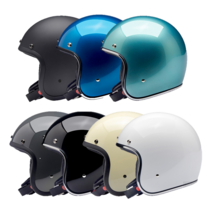 빌트웰 보난자 클래식 오토바이 헬멧 오픈페이스 스쿠터 헬멧, 플랫블랙