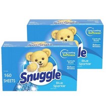 스너글 드라이 시트형 섬유유연제 블루스파클 160p, 2개, 160매