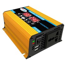 4000W 전원 인버터 12V 220V 정현파 12V ~ 220V 가정용 자동차 변환기 자동차 인버터 LCD 디지털 디스플레, [01] Black  DC12VAC110V